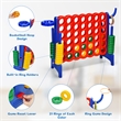 4 in A Row Giant Game Set w/Basketball Hoop for Family Blue