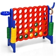 4 in A Row Giant Game Set w/Basketball Hoop for Family Blue