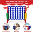 4 in A Row Giant Game Set w/Basketball Hoop for Family Red