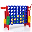 4 in A Row Giant Game Set w/Basketball Hoop for Family Red