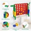 4 in A Row Giant Game Set w/Basketball Hoop for Family Green