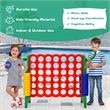4 in A Row Giant Game Set w/Basketball Hoop for Family Green