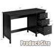 Computer Desk Study Writing Home Office Workstation Black