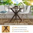 Modern Round Wood Dining Table for Home Office Walnut