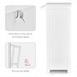 4 Drawer Bathroom Floor Cabinet Free Standing Storage Side Organizer White