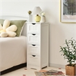 4 Drawer Bathroom Floor Cabinet Free Standing Storage Side Organizer White
