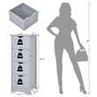 4 Drawer Bathroom Floor Cabinet Free Standing Storage Side Organizer Gray