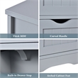 4 Drawer Bathroom Floor Cabinet Free Standing Storage Side Organizer Gray