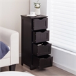4 Drawer Bathroom Floor Cabinet Free Standing Storage Side Organizer Espresso