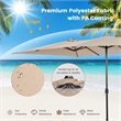 15FT Double Sided Large Patio Market Umbrella Twin Brown