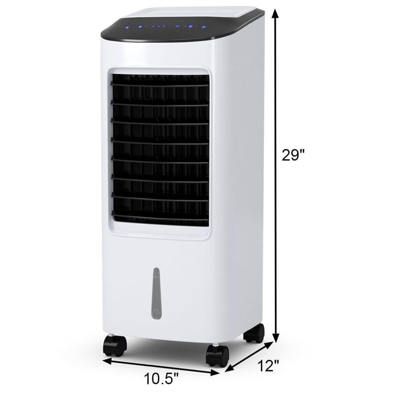 Evaporative Portable Air Cooler Fan w/Filter Remote Control White