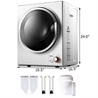 Electric Tumble Cloth Dryer Stainless Steel Wall Mounted White