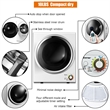 Electric Tumble Cloth Dryer Stainless Steel Wall Mounted White