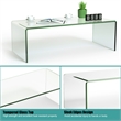 Tempered Glass Coffee Table Living Room Furniture Clear