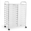 20 Drawers Rolling Cart Storage Studio Organizer Bins White