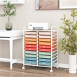20 Drawers Rolling Cart Storage Studio Organizer Bins Macaron