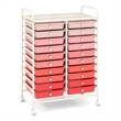 20 Drawers Rolling Cart Storage Studio Organizer Bins Pink