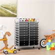 20 Drawers Rolling Cart Storage Studio Organizer Bins Gray