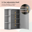 Mount Wall Surface Bathroom Storage Cabinet Mirror Gray
