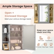 Mount Wall Surface Bathroom Storage Cabinet Mirror Gray