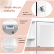 Mount Wall Surface Bathroom Storage Cabinet Mirror White