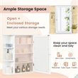 Mount Wall Surface Bathroom Storage Cabinet Mirror White