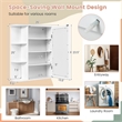 Mount Wall Surface Bathroom Storage Cabinet Mirror White