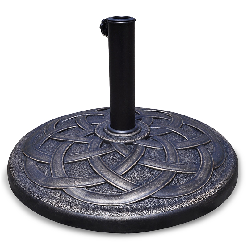 Patio Round Umbrella Base Stand Market  Standing Bronze