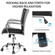 Set of 2 PU Leather Conference Office Chair Black