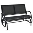 Patio Swing Glider Bench Loveseat Rocking Chair Black