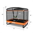 6FT Kids Recreational Trampoline W/Swing Safety Enclosure Orange