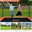 6FT Kids Recreational Trampoline W/Swing Safety Enclosure Orange