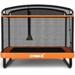 6FT Kids Recreational Trampoline W/Swing Safety Enclosure Orange
