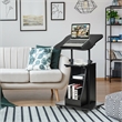 Sit to Stand Laptop Desk Cart Rolling Mobile Black