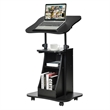 Sit to Stand Laptop Desk Cart Rolling Mobile Black