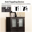 Bathroom Floor Storage Cabinet Kitchen Cupboard Brown