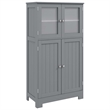 Bathroom Floor Storage Cabinet Kitchen Cupboard Gray