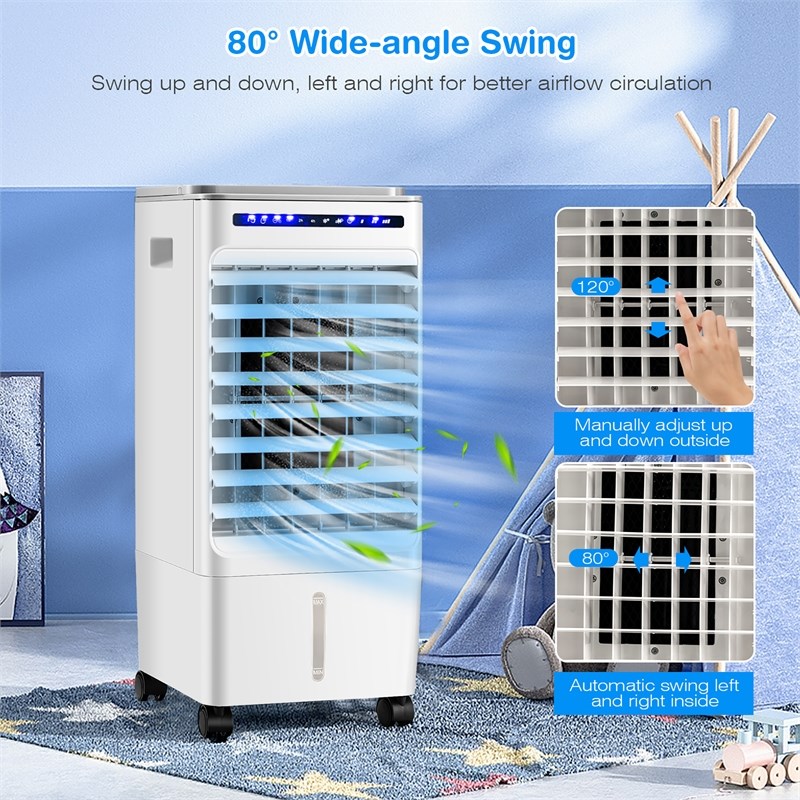3 in 1 Evaporative Air Cooler Fan w/ Fan and Humidifier White