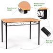 5 PC Dining Set Wood Metal Table and 4 Chairs Kitchen Breakfast Furniture