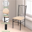 5 PC Dining Set Wood Metal Table and 4 Chairs Kitchen Breakfast Furniture