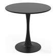 31.5 inch Round Dining Table PP Ring Modern Bistro Table Black
