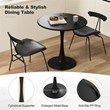 31.5 inch Round Dining Table PP Ring Modern Bistro Table Black