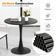 31.5 inch Round Dining Table PP Ring Modern Bistro Table Black