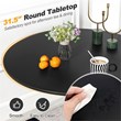 31.5 inch Round Dining Table PP Ring Modern Bistro Table Black