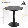 31.5 inch Round Dining Table PP Ring Modern Bistro Table Black