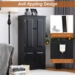 Accent Floor Storage Cabinet W/ Adjustable Shelves Black