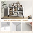 6 Cube Storage Shelf Organizer Bedroom Bookcase Square Cubby Cabinet  White