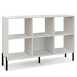 6 Cube Storage Shelf Organizer Bedroom Bookcase Square Cubby Cabinet  White