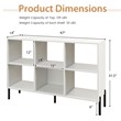 6 Cube Storage Shelf Organizer Bedroom Bookcase Square Cubby Cabinet  White