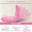 Adjustable 14 Position Floor Chair Folding Lazy Gaming Sofa Chair Cushioned Pink